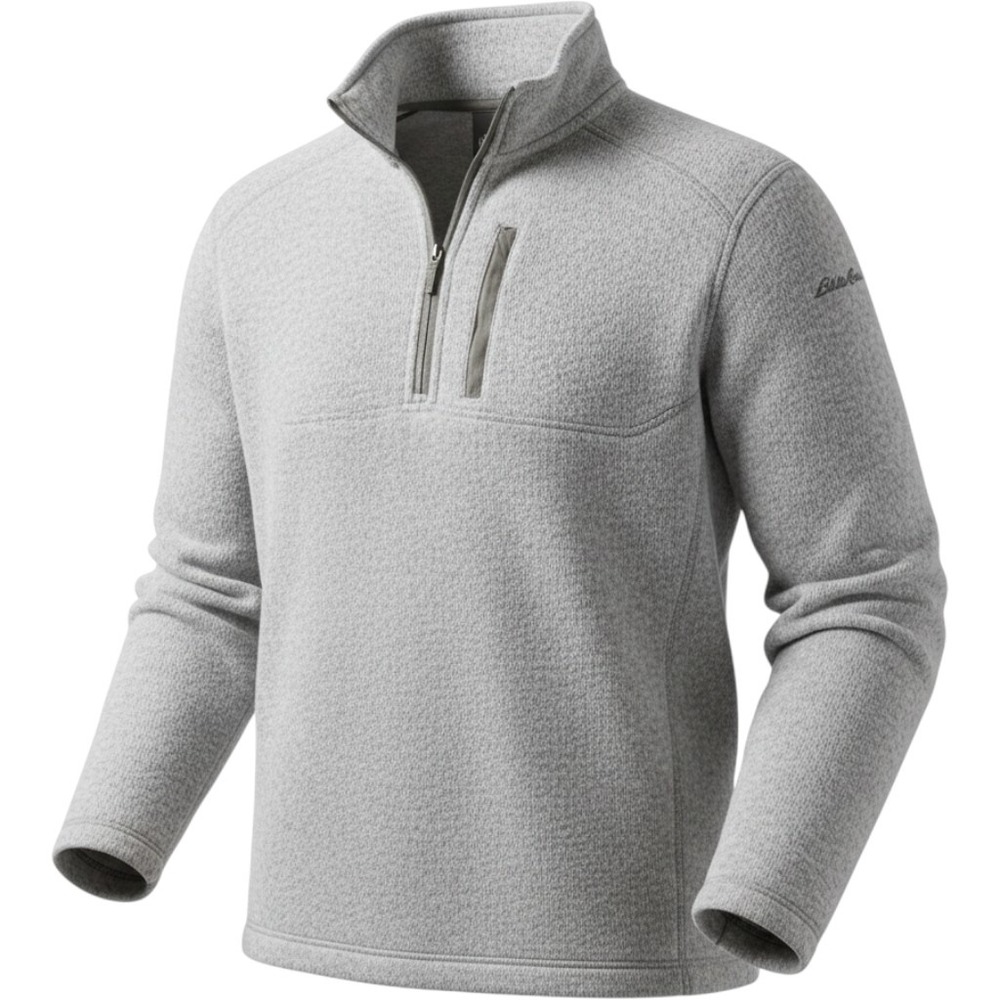 Eddie Bauer Radiator Mens XL Gray Heather Quarter‎ Zip Fleece Pullover  NEW